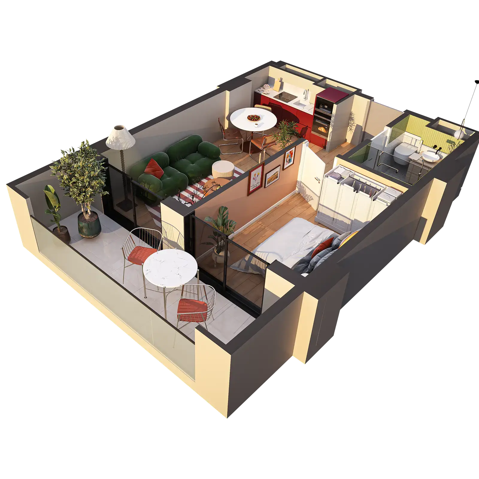 ბინა 207 — 3D ხედი