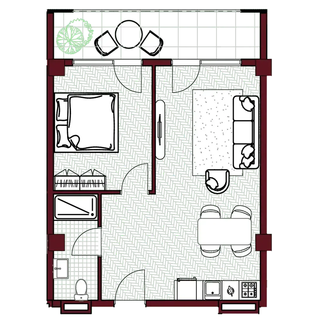 Apartment A96 — floor plan