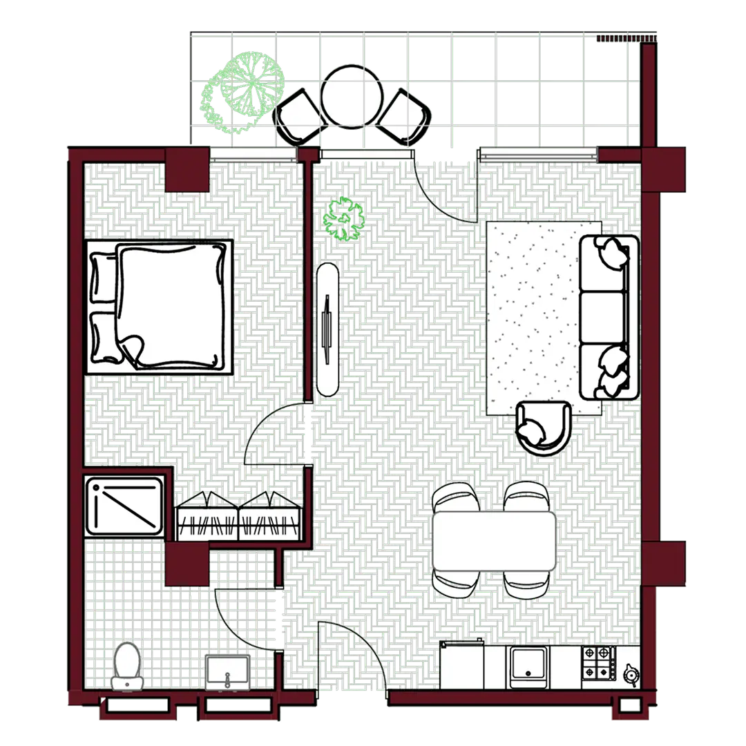 Apartment B13 — floor plan