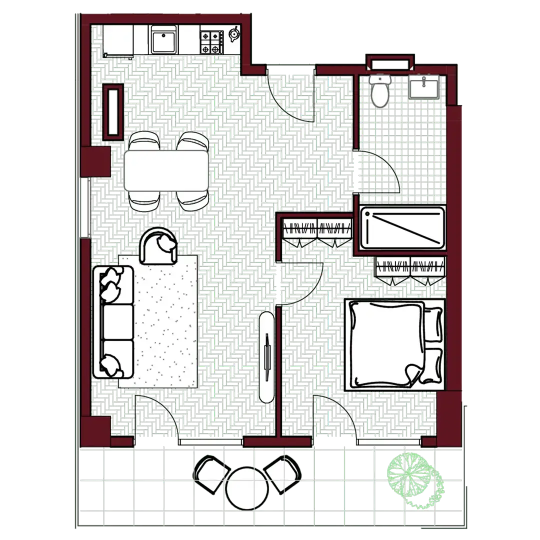 Apartment B50 — floor plan