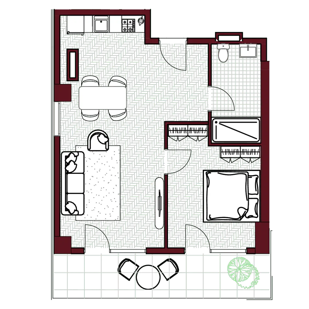 Apartment B67 — floor plan