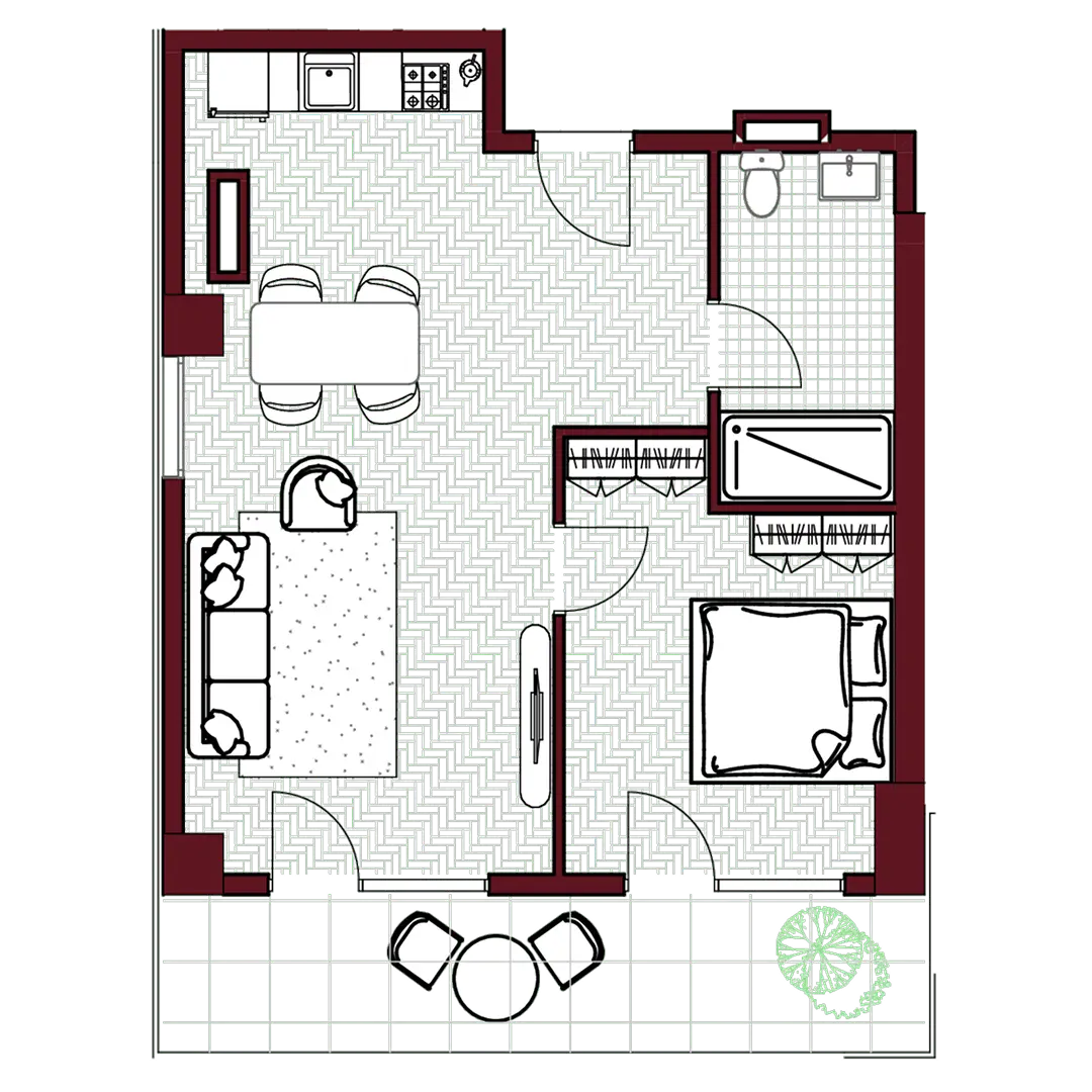 Apartment B84 — floor plan