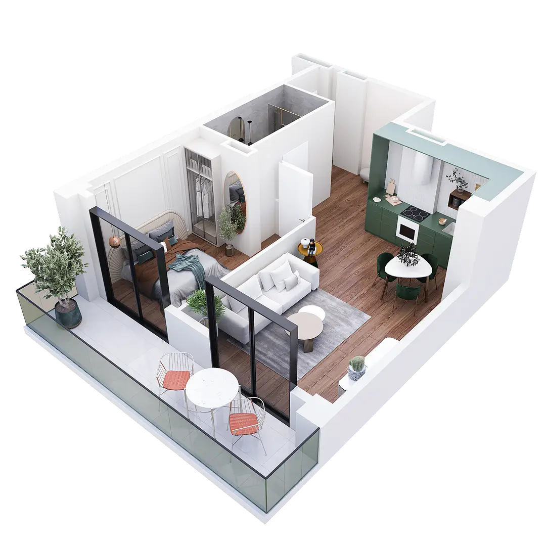 Apartment C15 — 3D view
