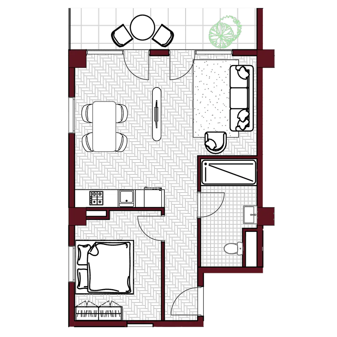Apartment C107 — floor plan