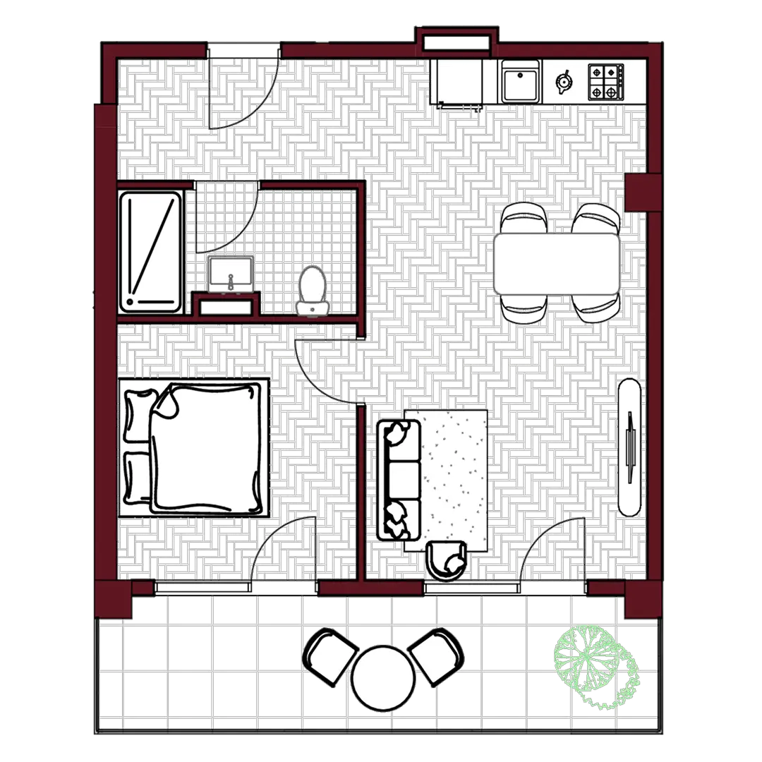 Apartment C134 — floor plan