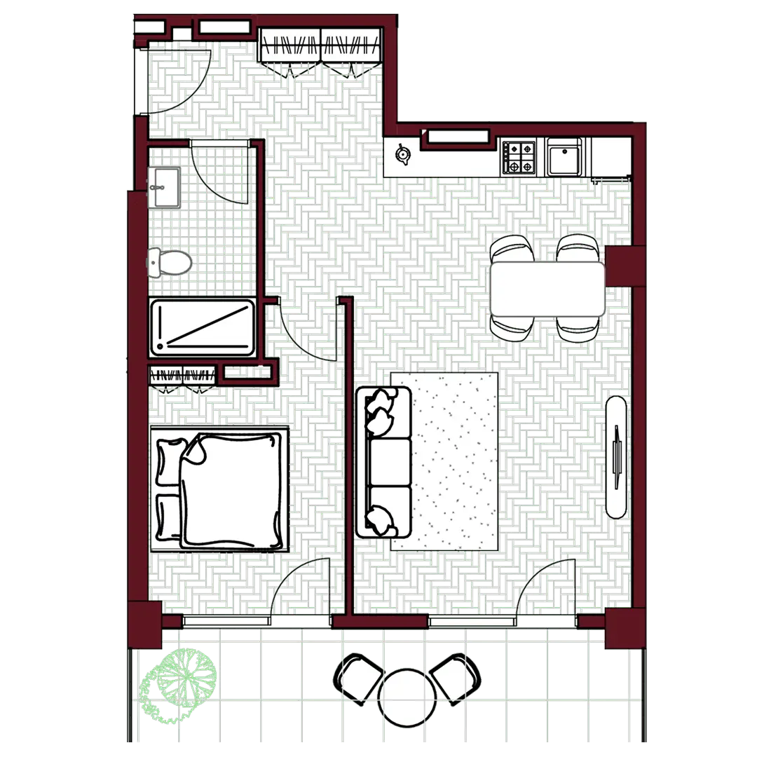 Apartment C25 — floor plan