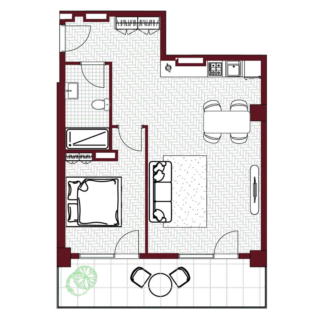 Apartment C6 — floor plan