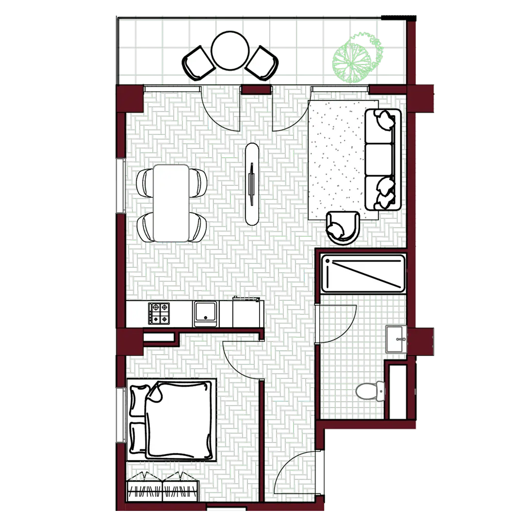 Apartment C90 — floor plan