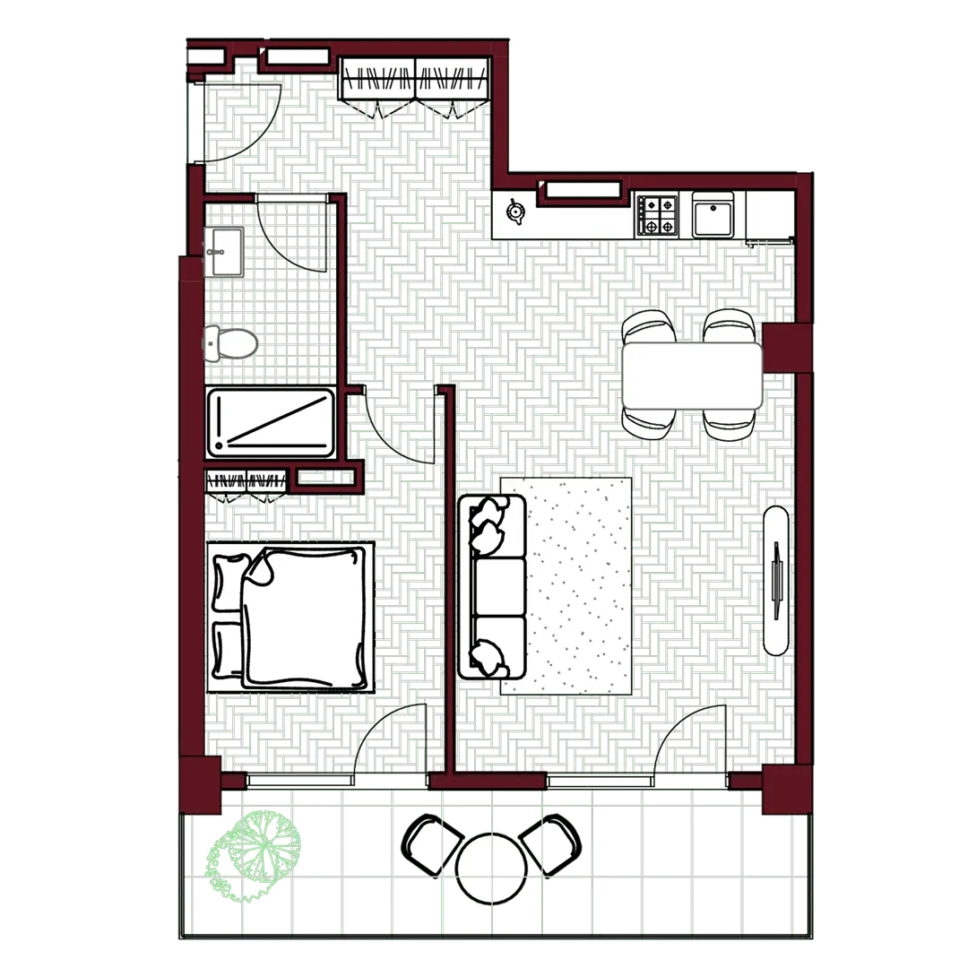 Apartment C15 — floor plan
