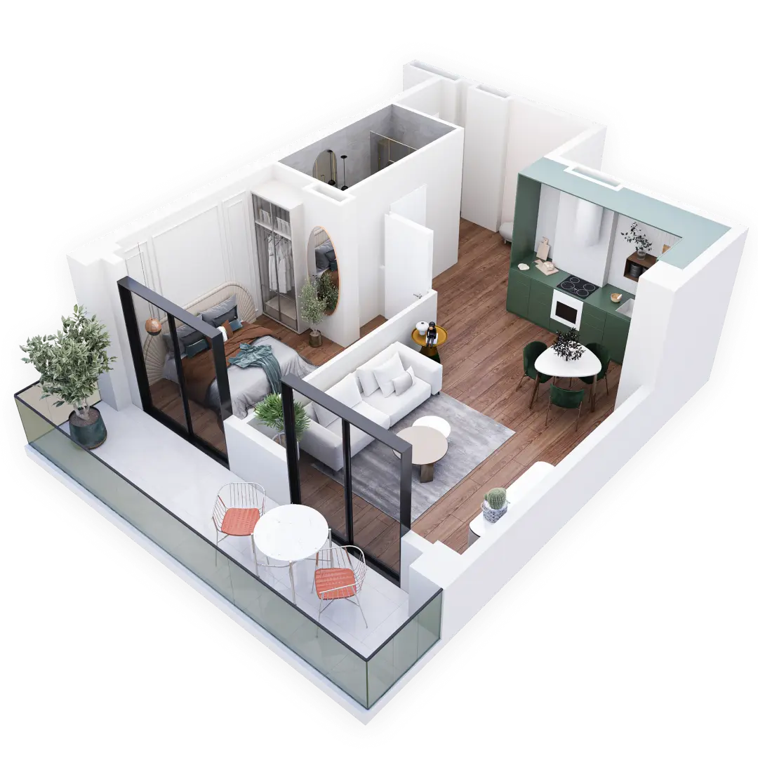 Apartment C25 — 3D view