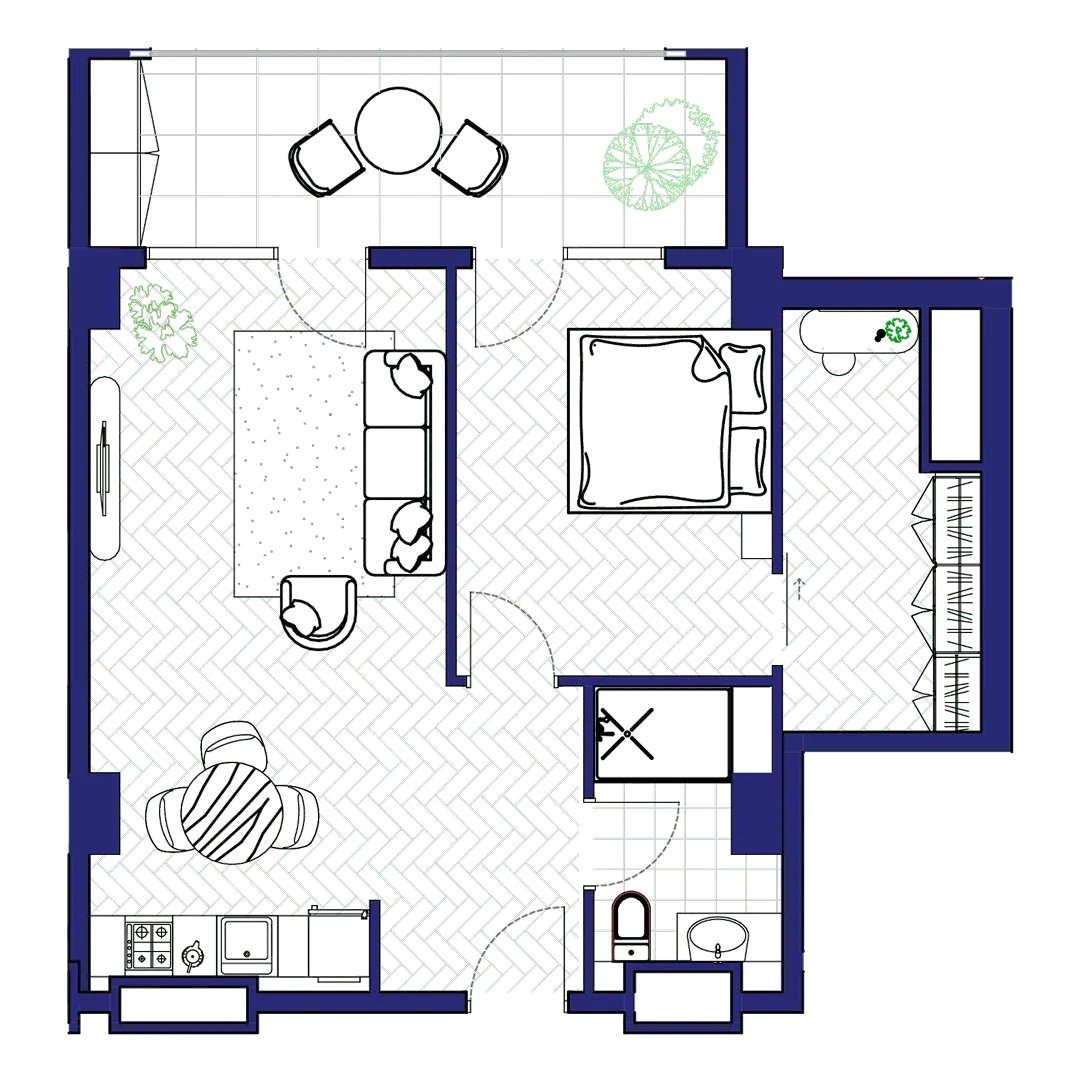 ბინა 125 — გეგმა