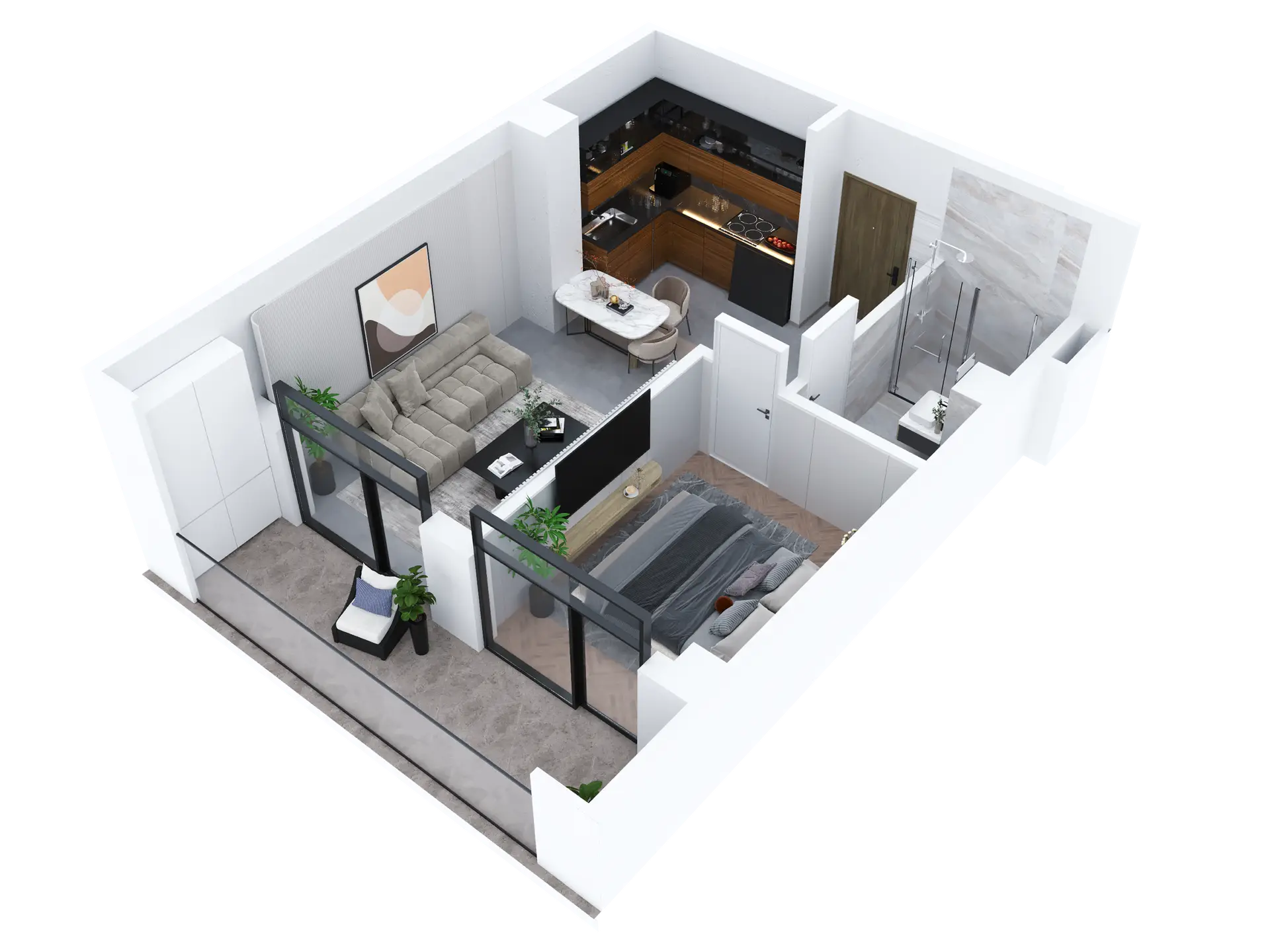 Apartment A96 — 3D view