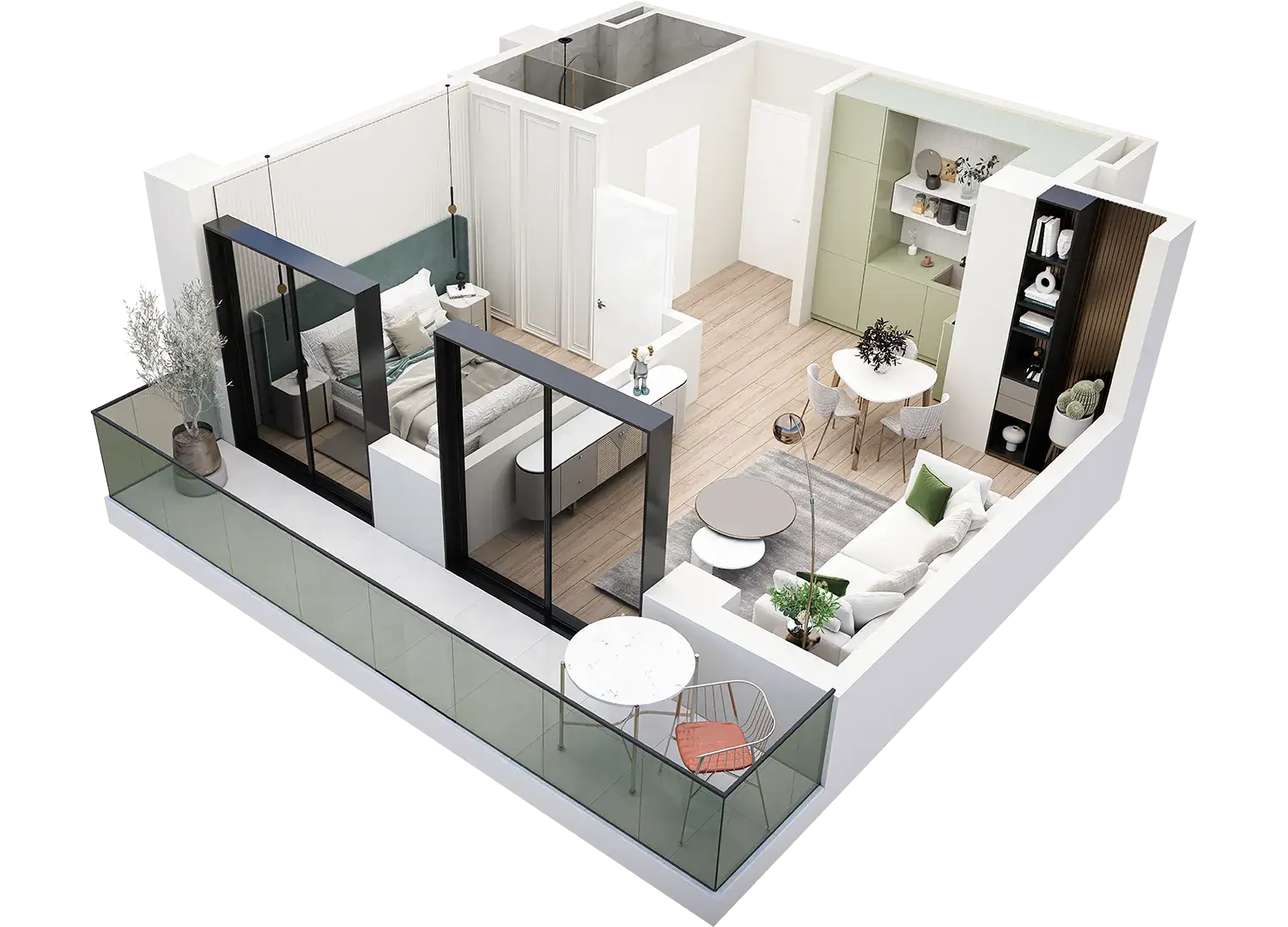 Apartment B9 — 3D view