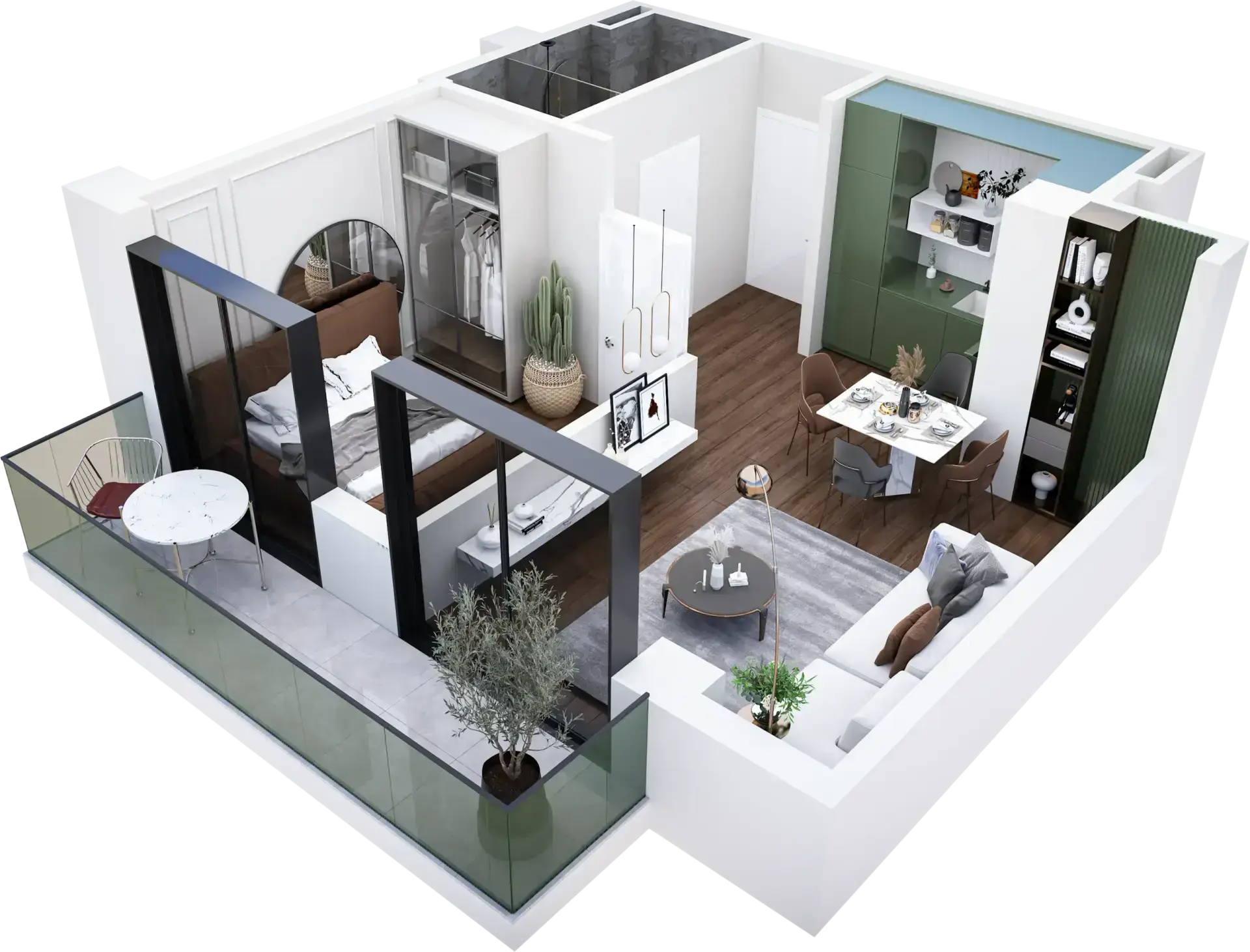 Apartment B20 — 3D view